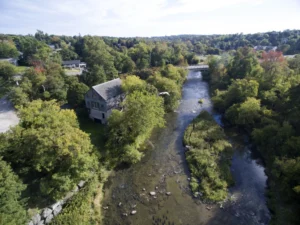 Arial view of a historical area in Northumberland County.